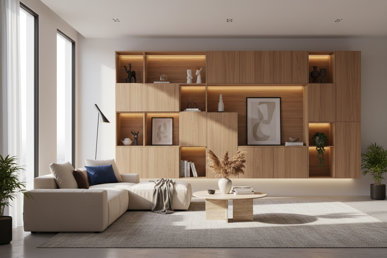 Ditch the Heavy Bookshelves: Get a Wall Cabinet for Drawing Room Storage