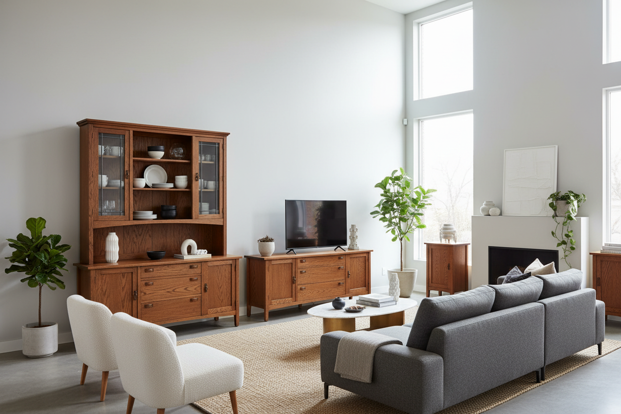 I Inherited Stickley Cabinets (And Somehow Made Them Look Modern)
