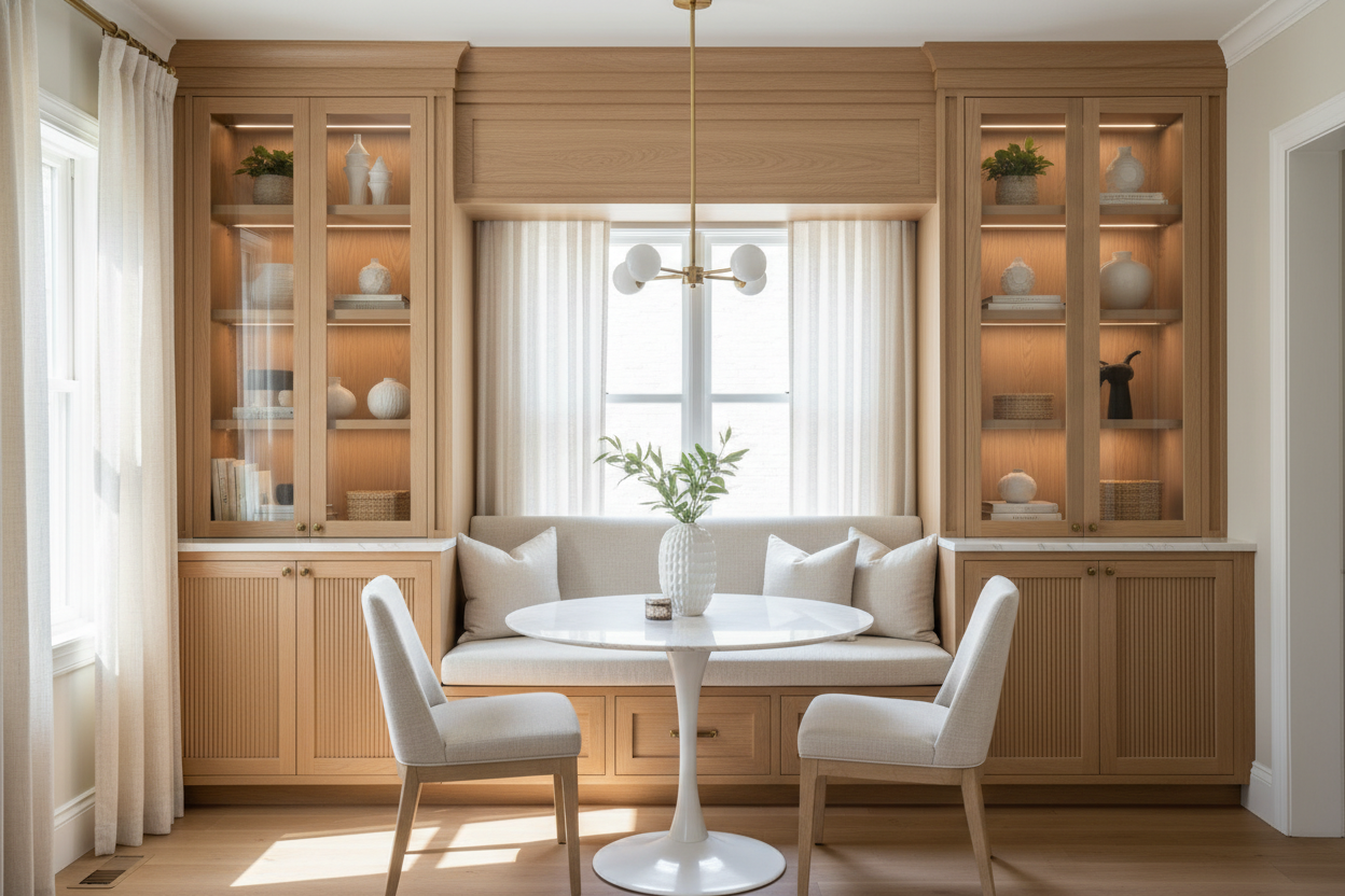 We Squeezed Custom Built-In Dining Room Cabinets Into a 10x10 Box