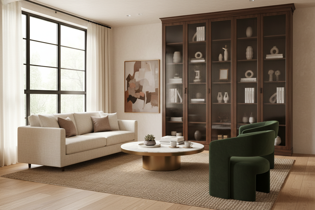 Are Floating Shelves Dead? Enter the Living Room Tall Cabinet