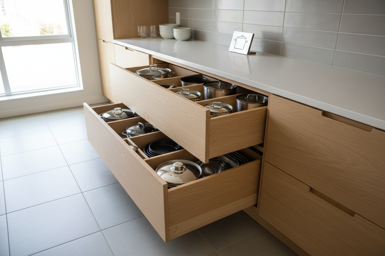 Stop Stacking Your Pots: The Case for Cabinets With Deep Drawers