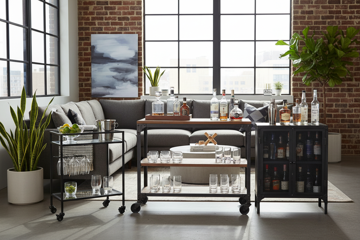 Is a Metal Rolling Desk the Best Bar Cabinet CB2 Sells?