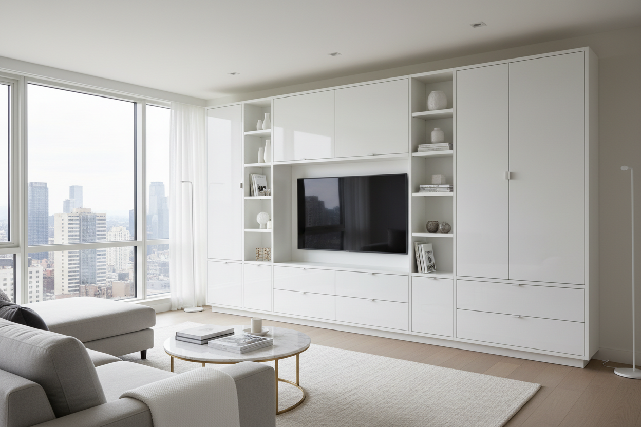Stop Buying Dark TV Stands: The Case for a White Media Center Wall Unit