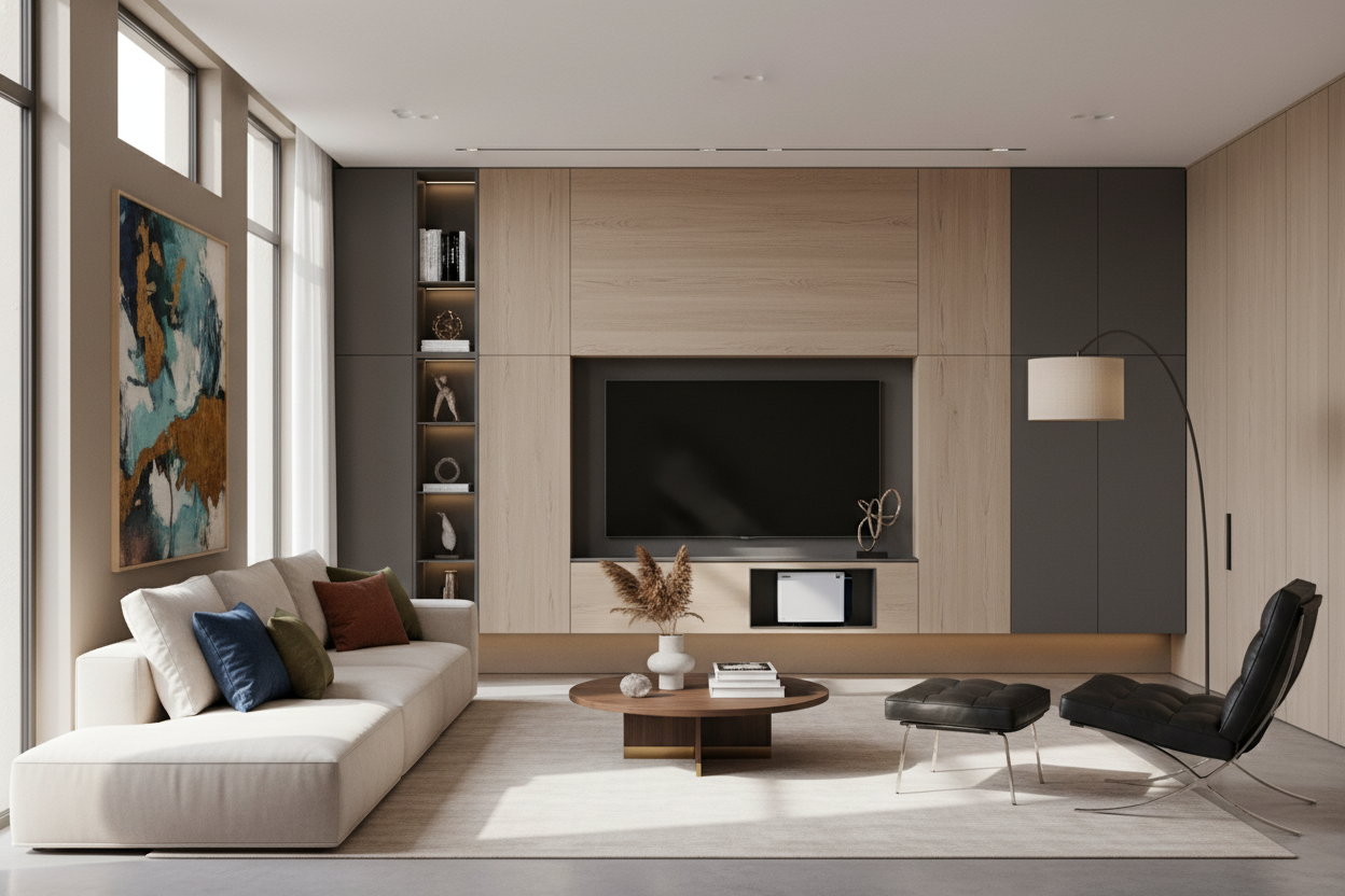 Why Your Ugly PS5 Needs a Contemporary Wall Unit Entertainment Center