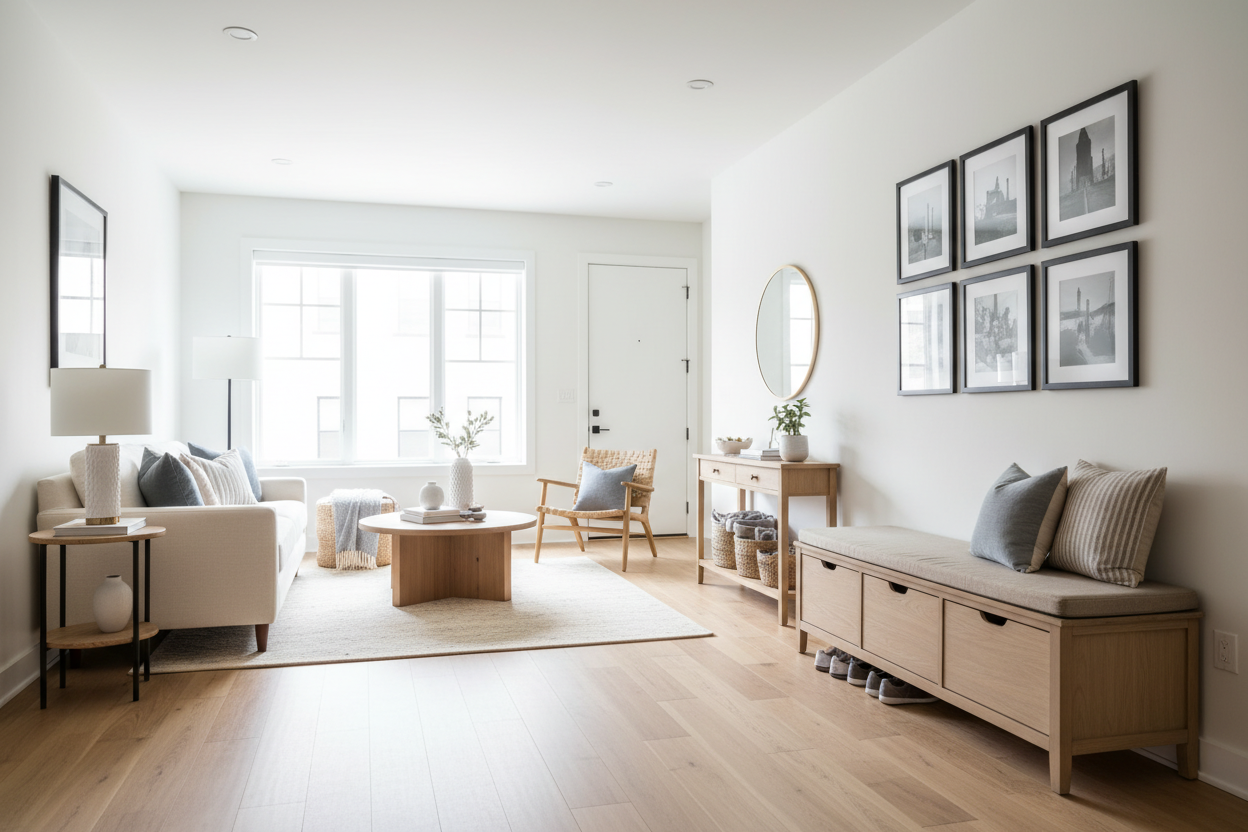 How a Living Spaces Storage Bench Fixed My Open-Concept Mess