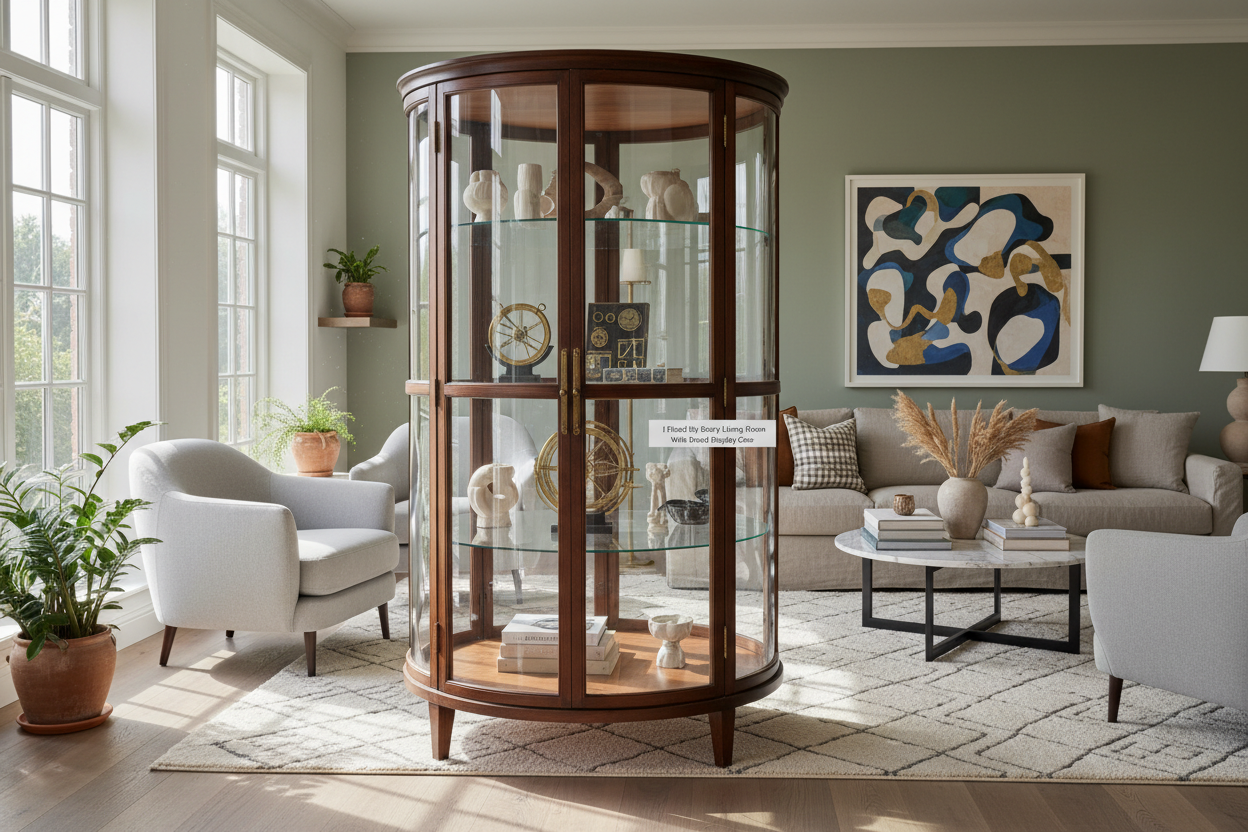 I Fixed My Boxy Living Room With a Round Display Case