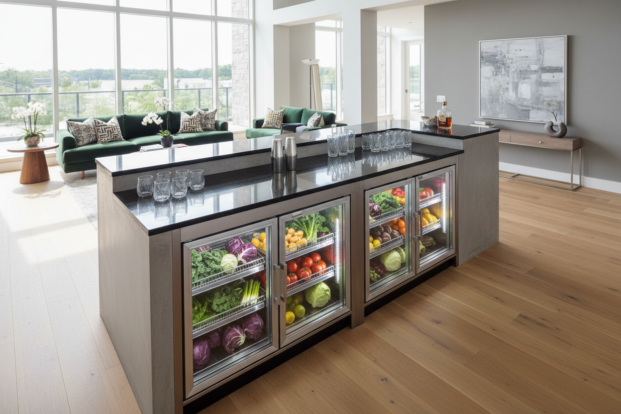I Installed Grocery Refrigerated Display Cases in My Home Bar