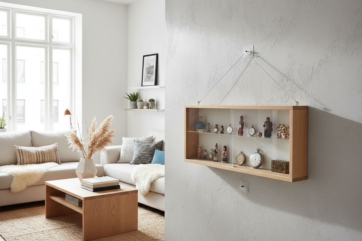 How to Hang a Collectible Wall Display Case Without Ruining Your Drywall