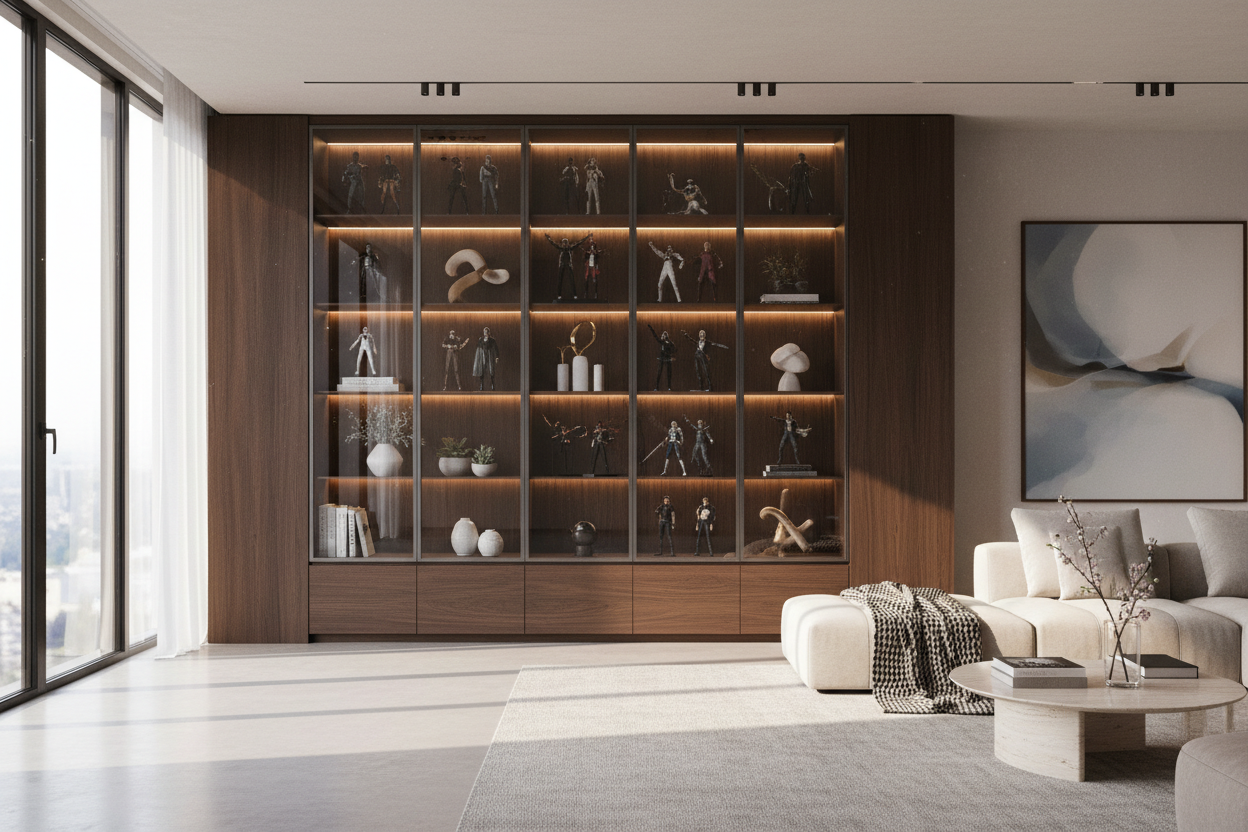 How to Make a Collectible Figure Display Case Look Like Grown-Up Decor