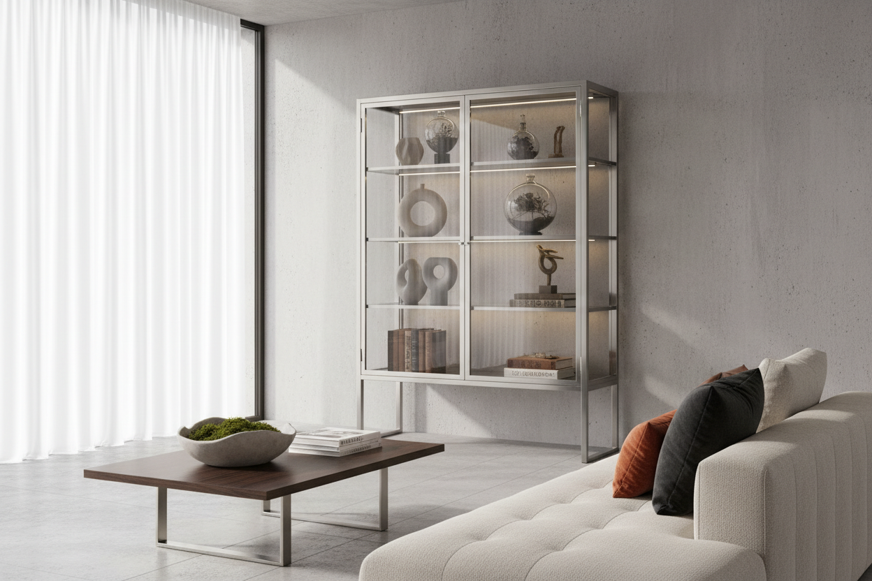 How to Make a Stainless Steel Display Case Look Chic, Not Clinical