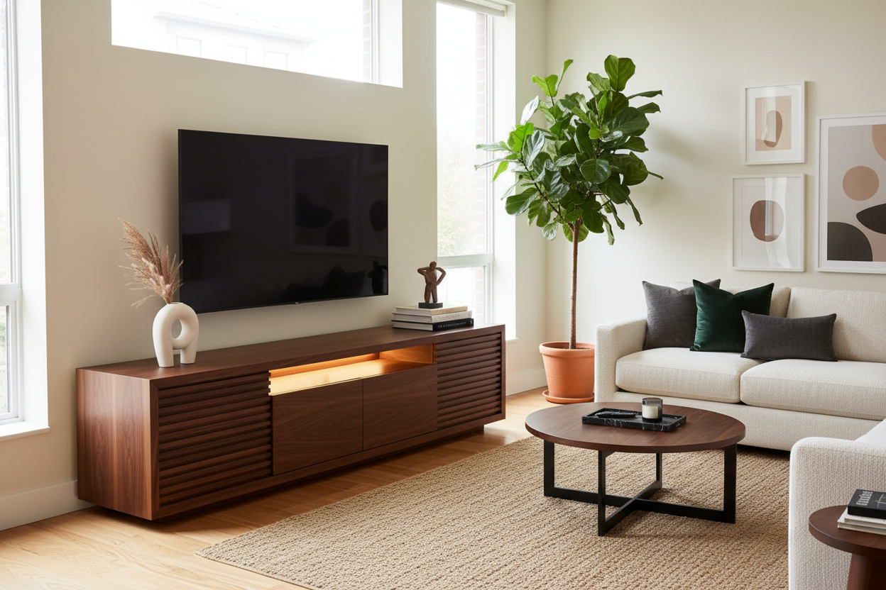 How a Dark Walnut TV Stand Fixed My 'Black Hole' Screen