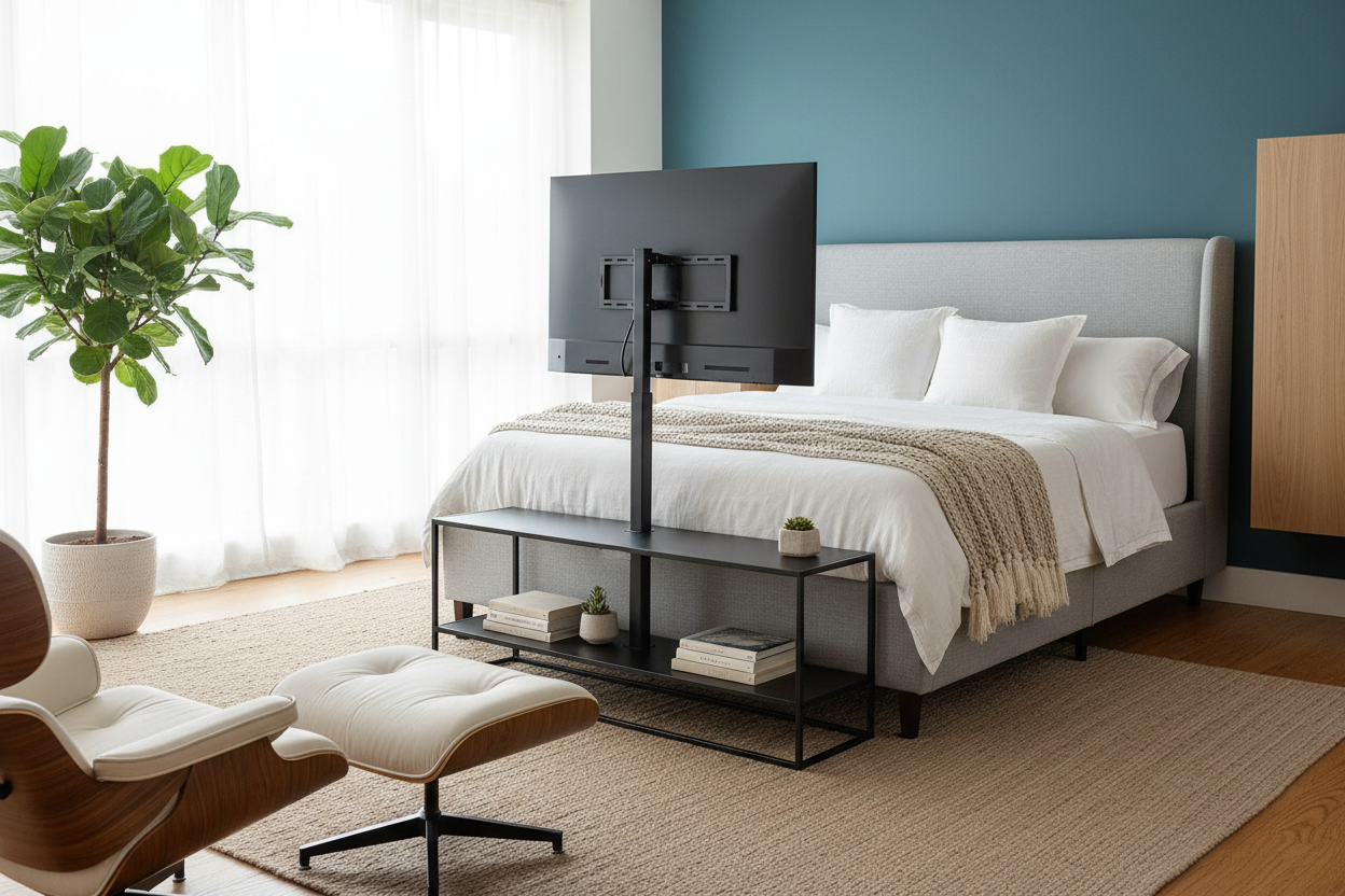 Your High Bed Is Ruining Your Neck (Try a Tall TV Stand Mount)