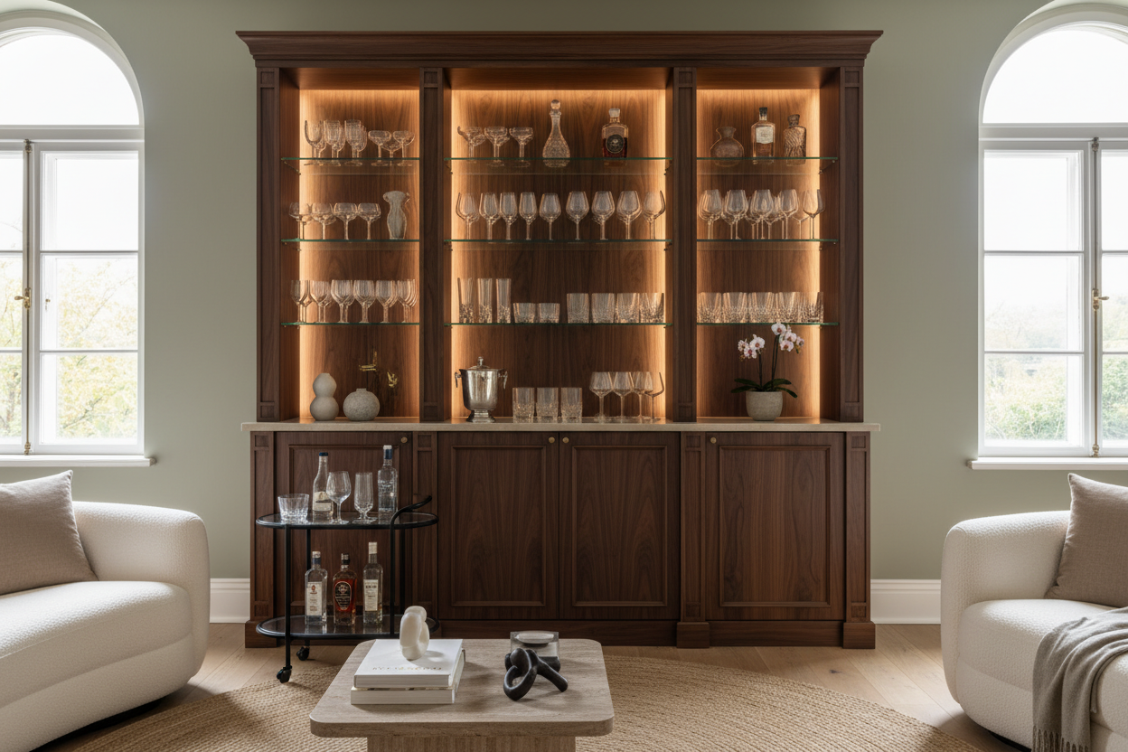 How to Pull Off a Glassware Display Without Looking Like a Dive Bar
