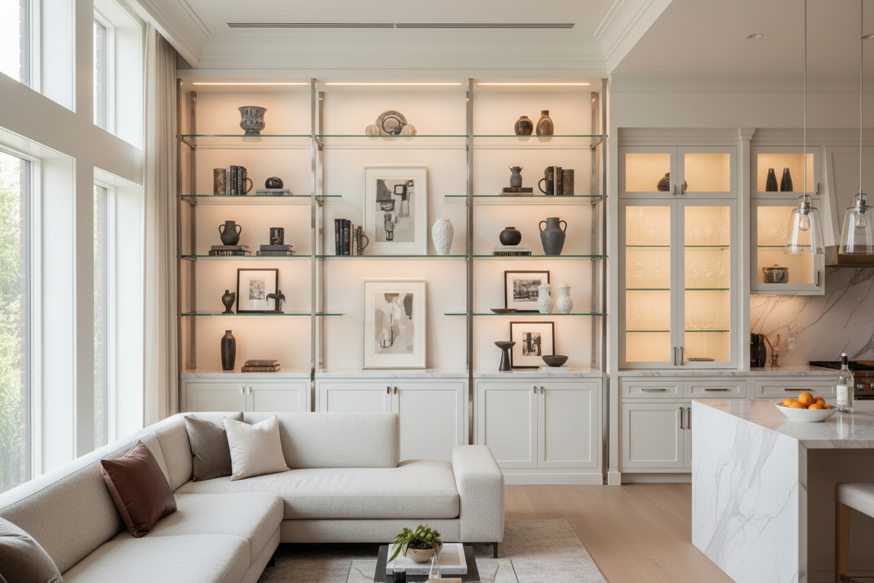 Why I Swapped Heavy Wood for Cabinet Glass Shelves