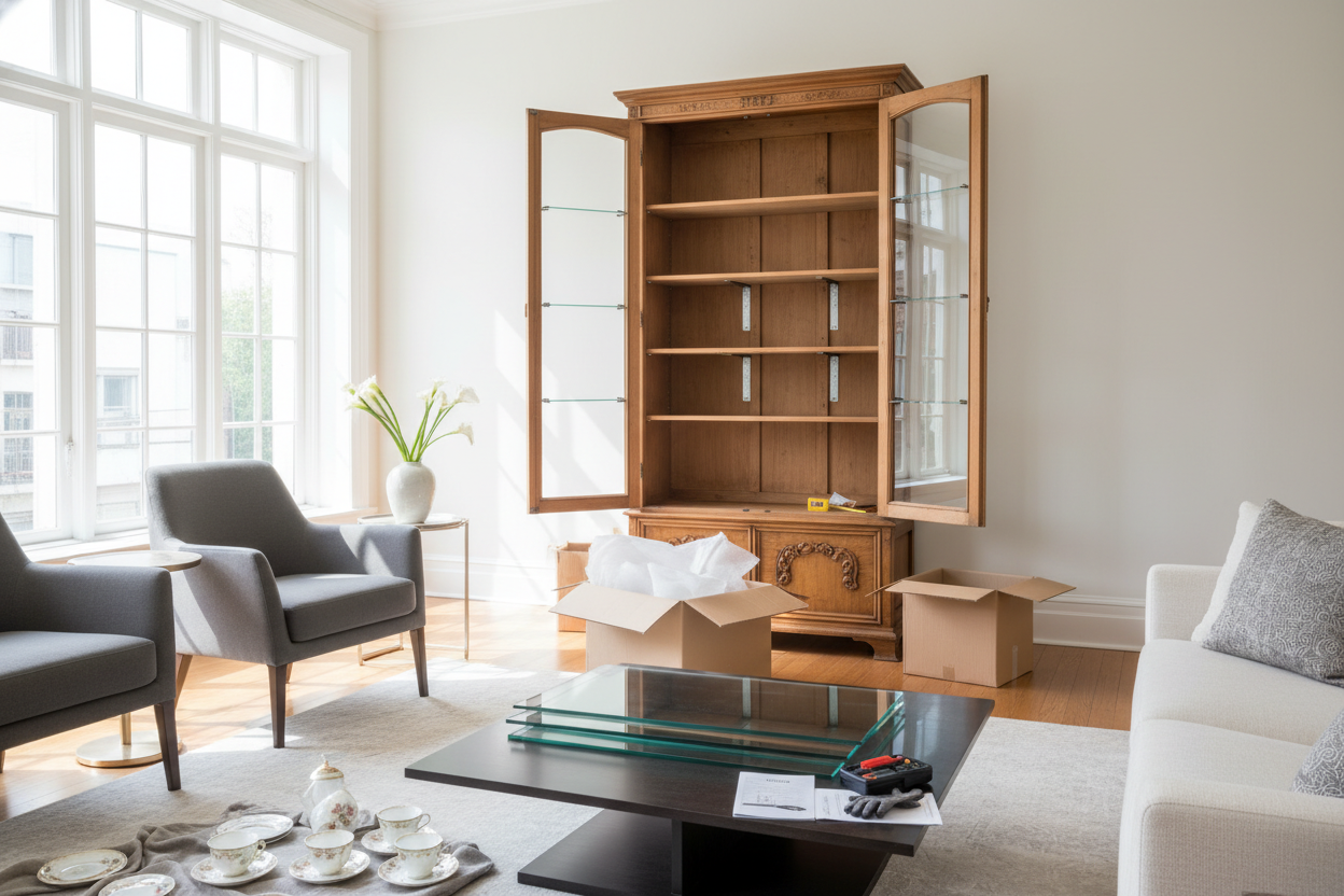 My Moving Disaster: Ordering China Cabinet Replacement Glass Shelves