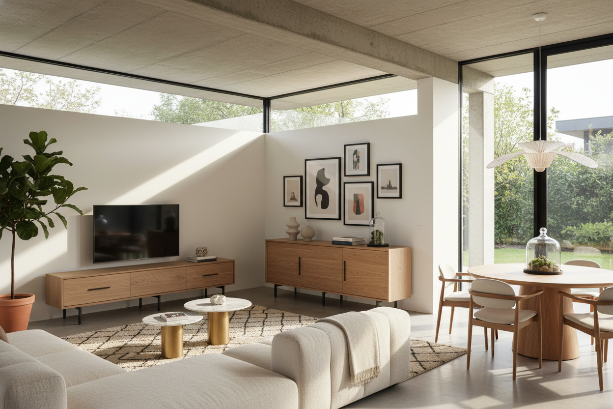 How Matching a TV Unit and Sideboard Saved My Open Floor Plan