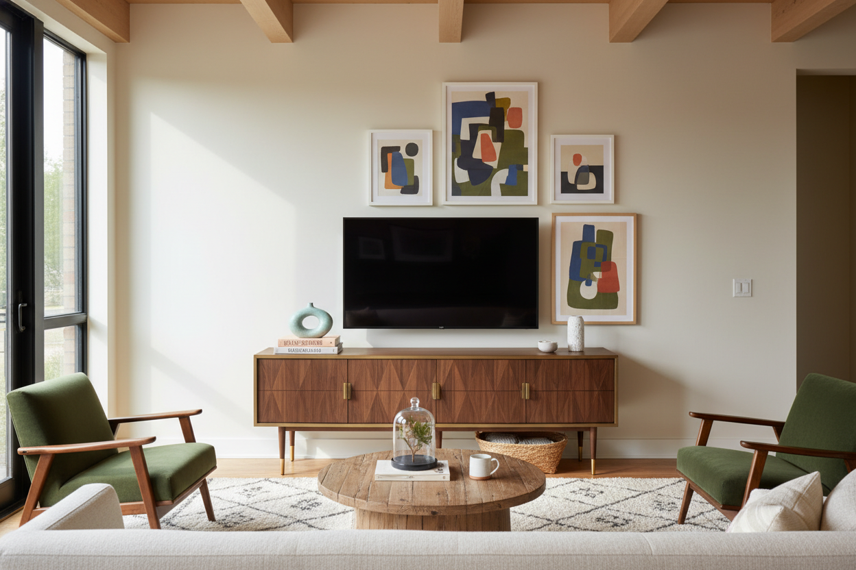 How to Style Eclectic TV Stands Without the Thrift Store Vibe