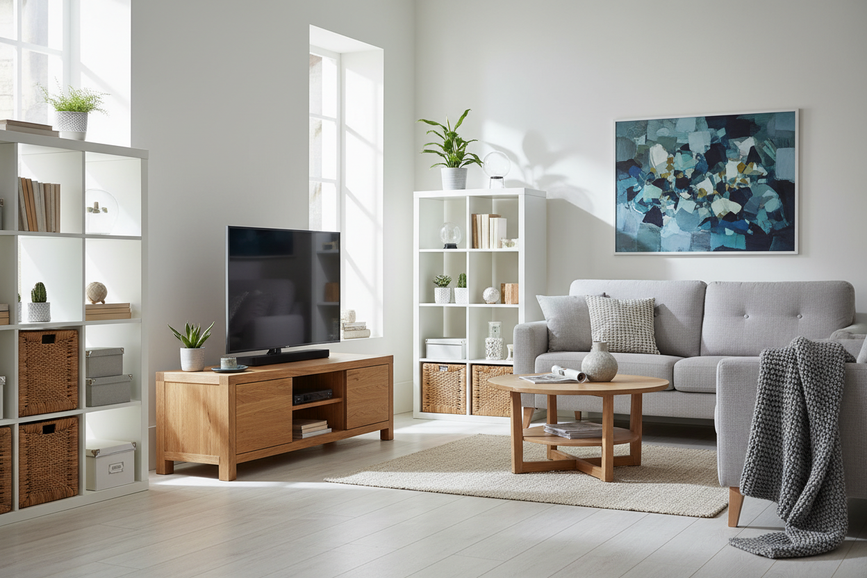 I Put a Solid Wood Television Stand in an IKEA Room (And It Works)