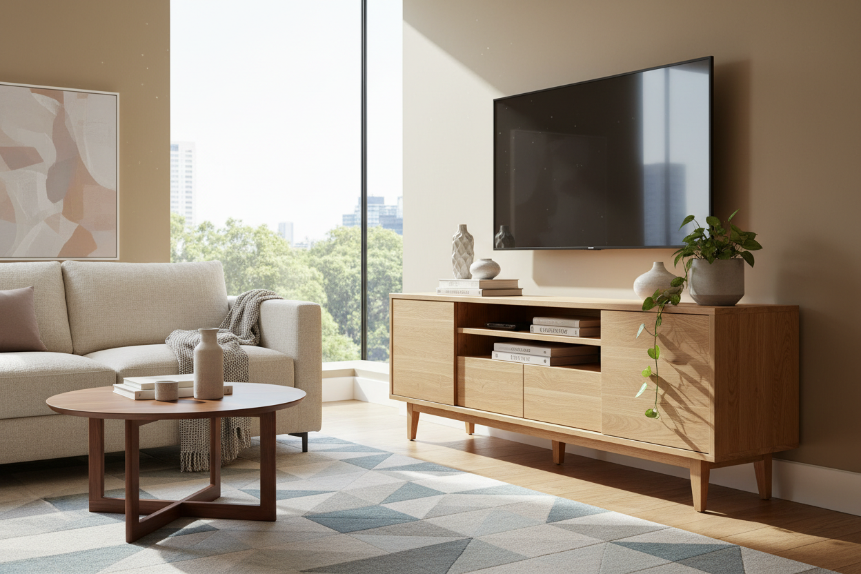 Why a Contemporary Wooden TV Stand Beats a Minimalist Glass Console