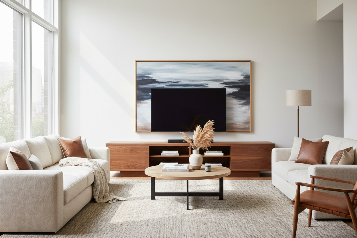 I Finally Stopped Scrolling and Bought the Giltner Solid Wood TV Stand
