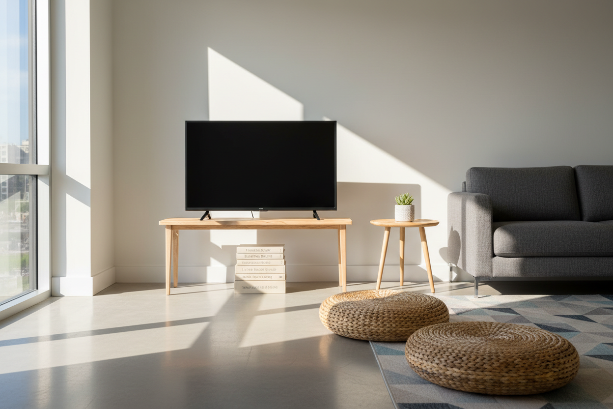 I Downsized to a Small Wood TV Table (And My Living Room Breathed Again)