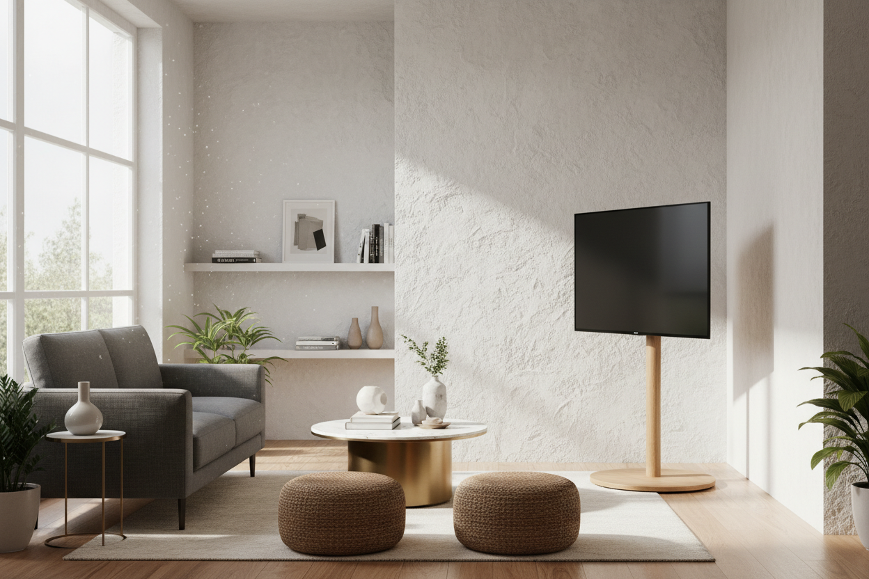 Can't Fit a Console? You Need a Wood Pedestal TV Stand