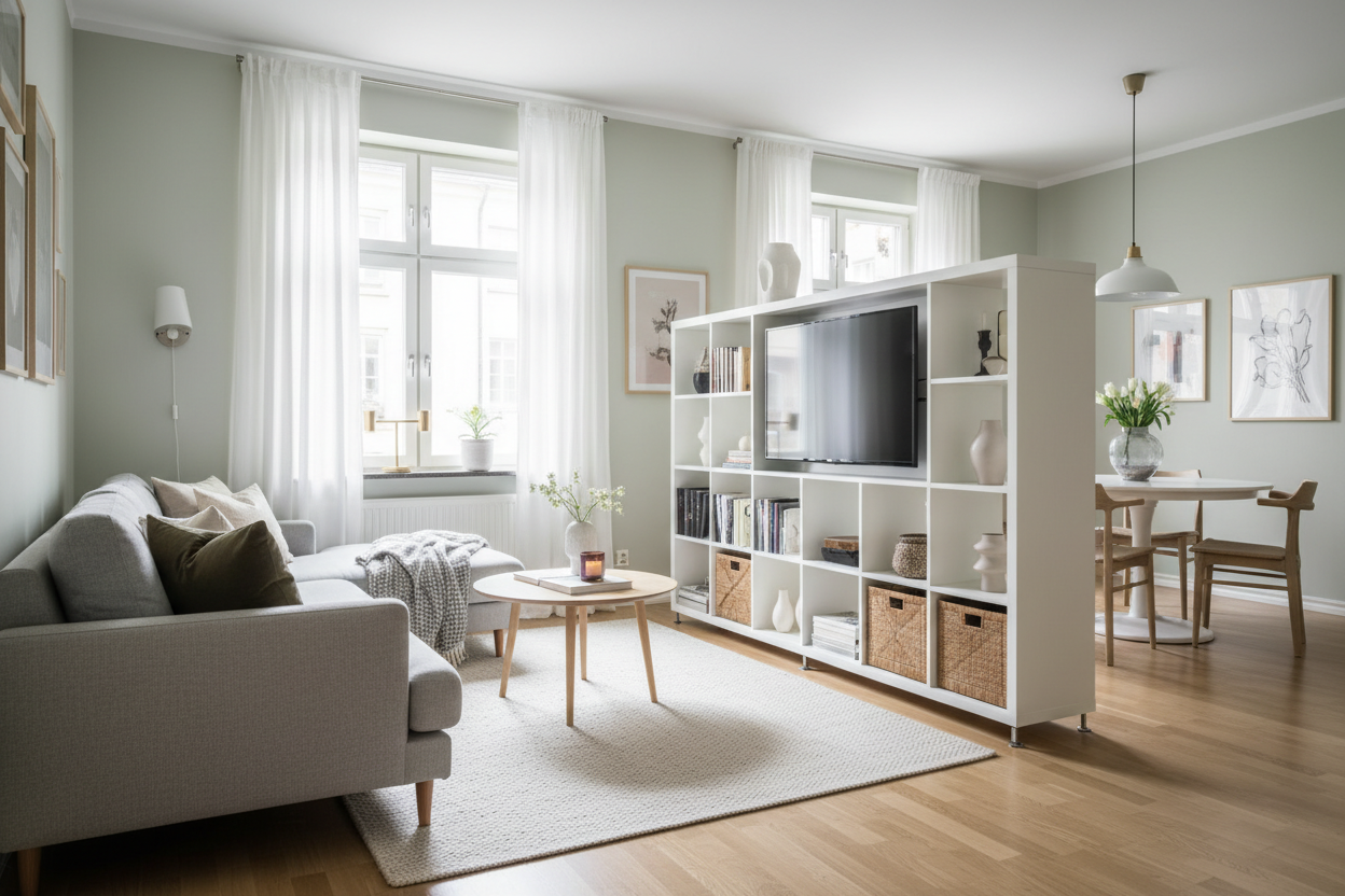 I Floated My Screen: The Room Divider TV Stand IKEA Hack I Swear By