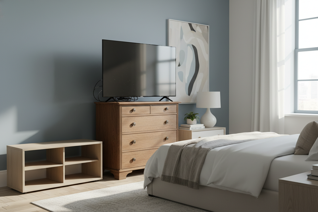 Why Balancing a 40 Inch TV on Dresser Tops is Ruining Your Bedroom