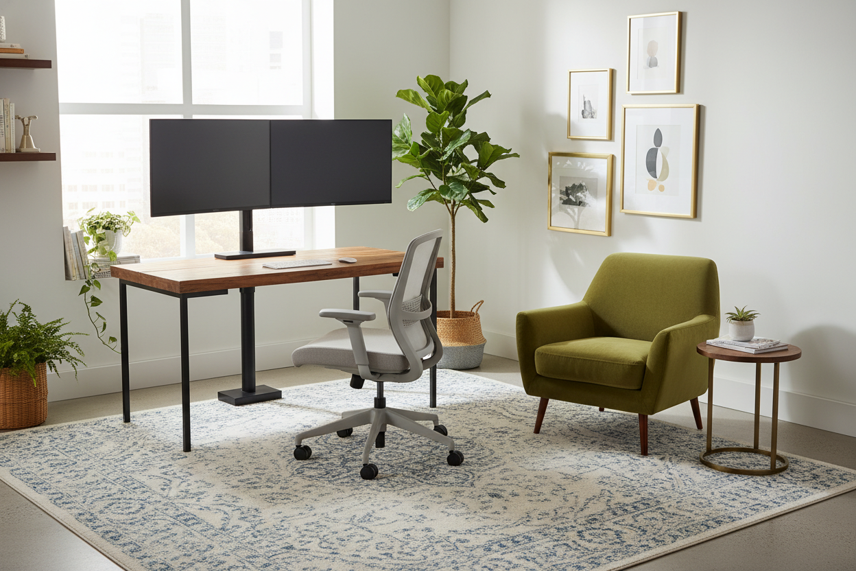 I Reclaimed My Desk Using a Floor Stand for TV Monitor Screens