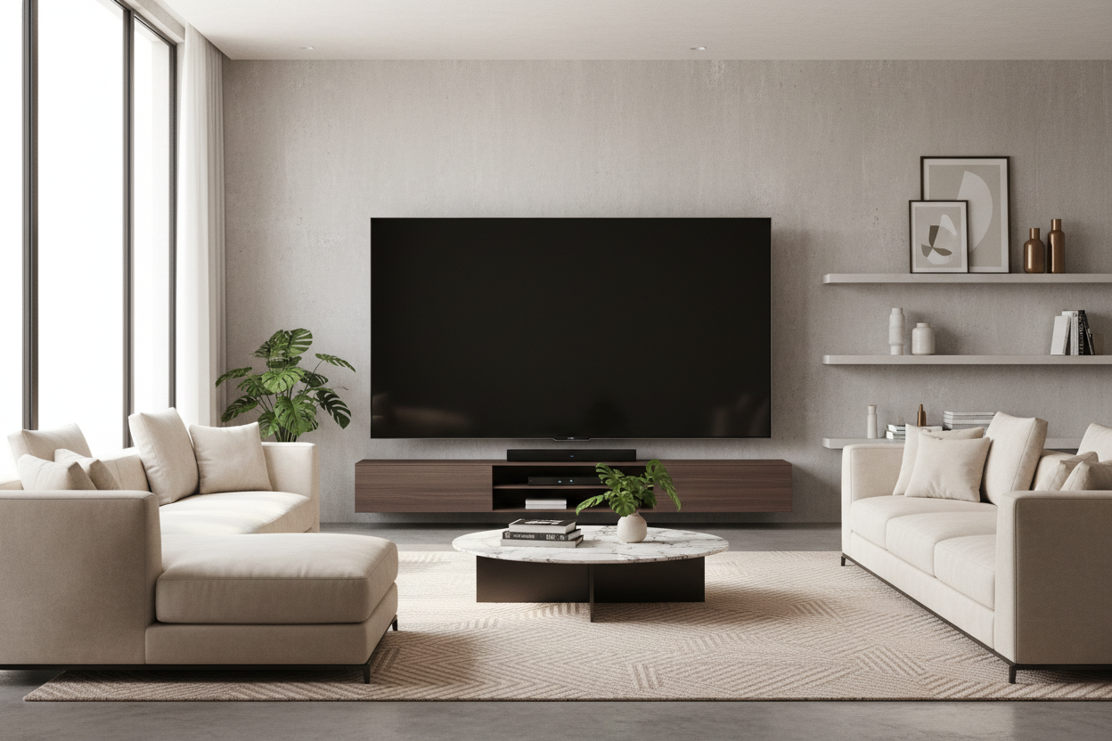 The Awkward Geometry of Buying TV Stands for Large TVs