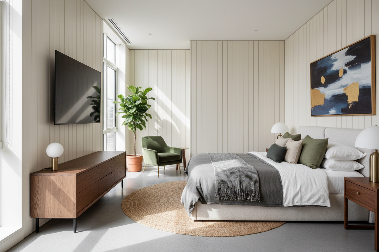 Why Boutique Hotels Use a High Up TV Stand (And You Should Too)