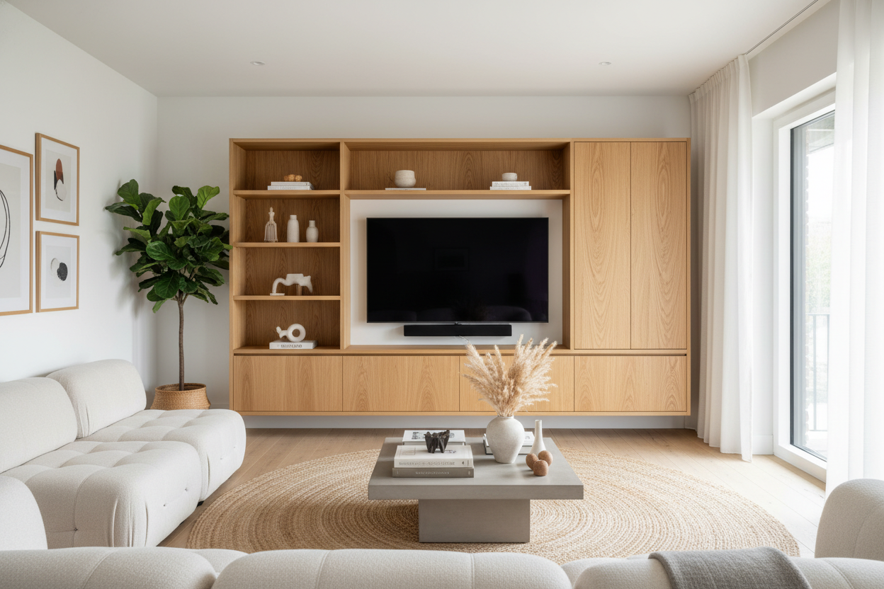I Was Terrified an Entertainment Unit Oak Finish Would Look Too 90s