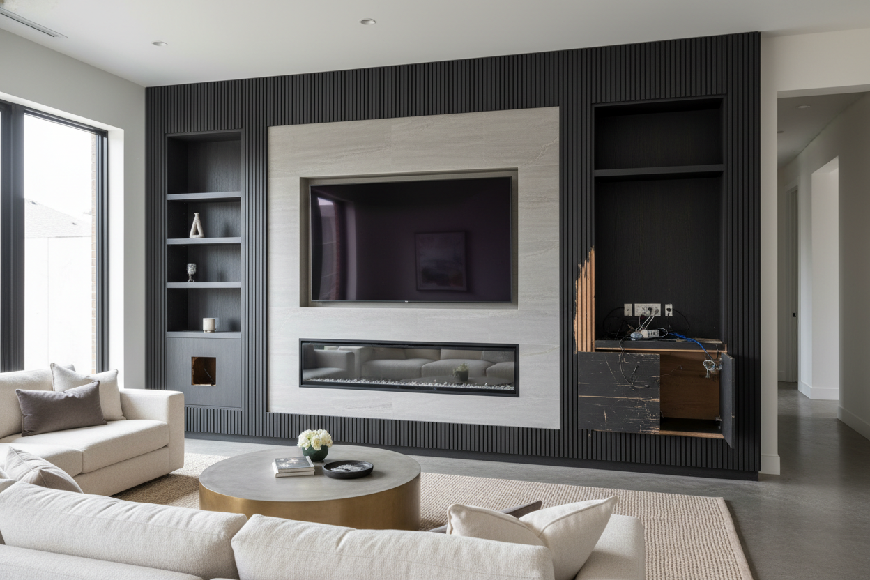 Mistakes I Made Building Entertainment Center Around Fireplace Walls