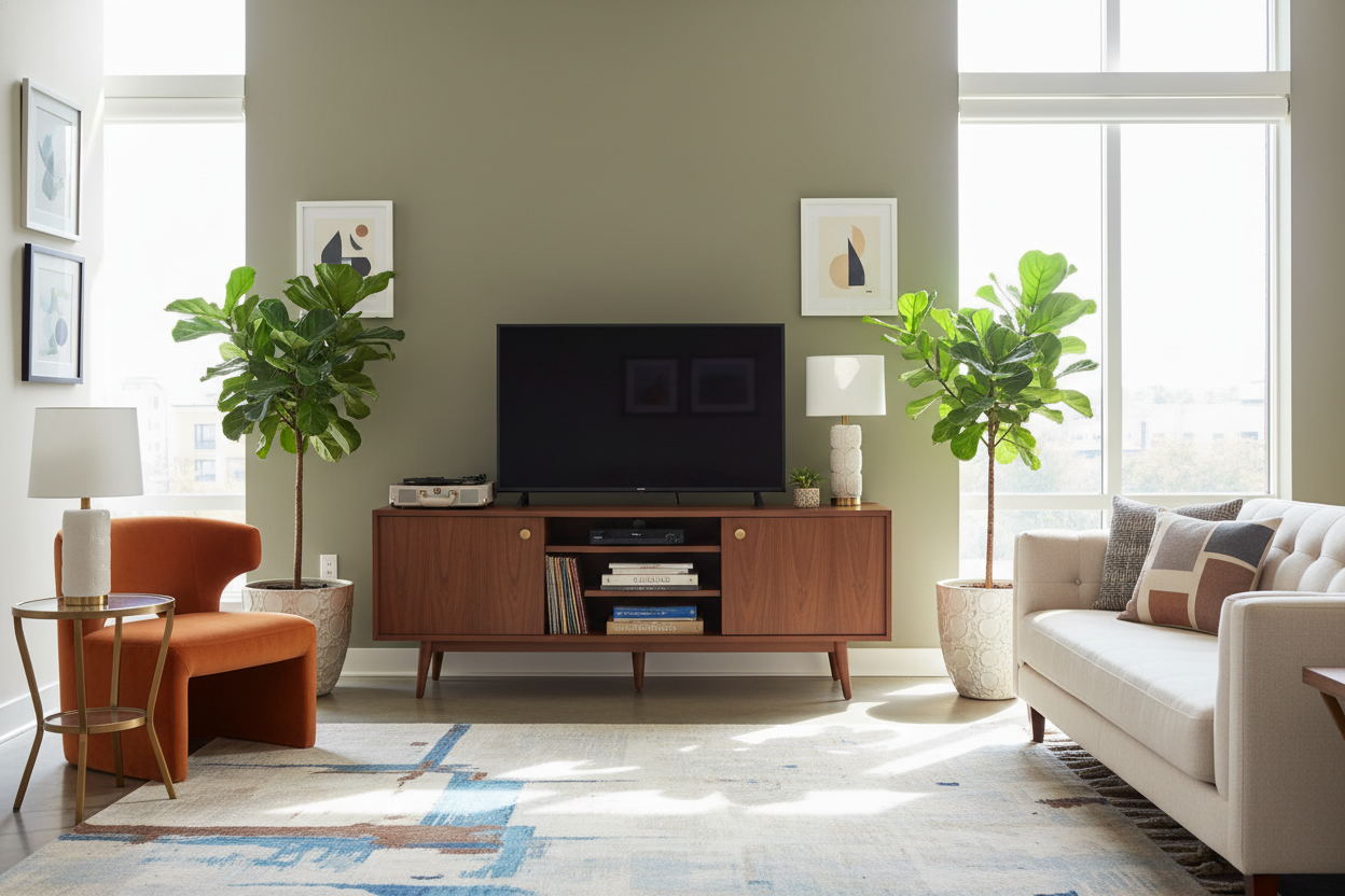 Why I Swapped My Sideboard for a Mid-Century Modern Entertainment Center