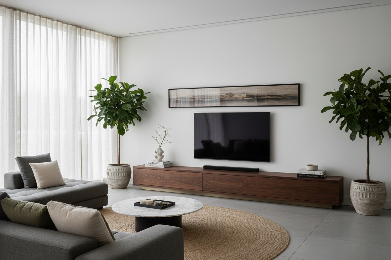 Why an Entertainment Unit Low to the Ground Looks So Expensive