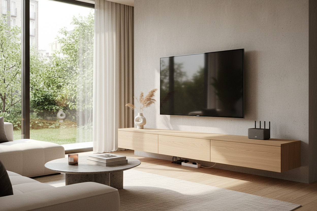 The Minimalist TV Stand Lie (And Where to Actually Hide Your Router)