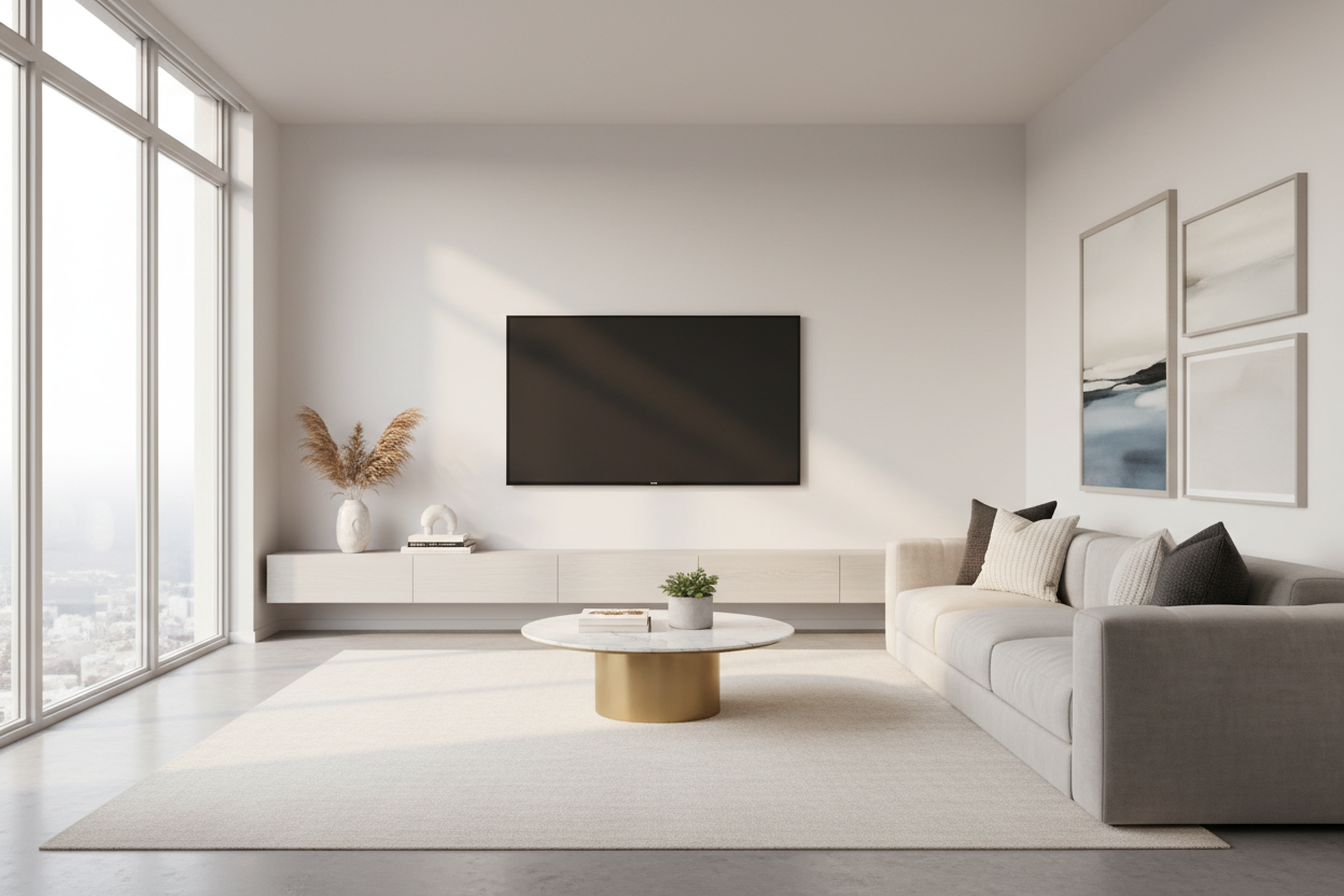 I Got Rid of My Media Console and Styled a TV With No Legs