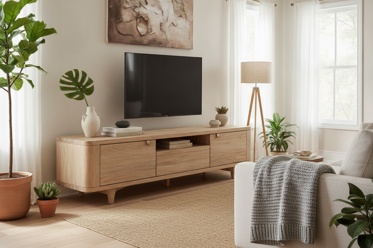 3 Rules for Styling an Organic Modern TV Stand Without Trying Too Hard