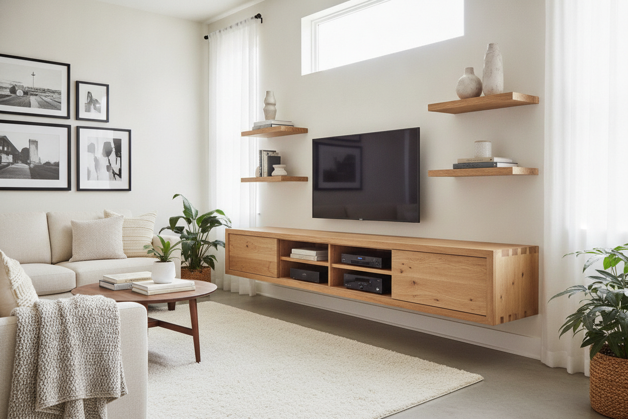 I Built a DIY Floating TV Stand (And Only Cried Twice)