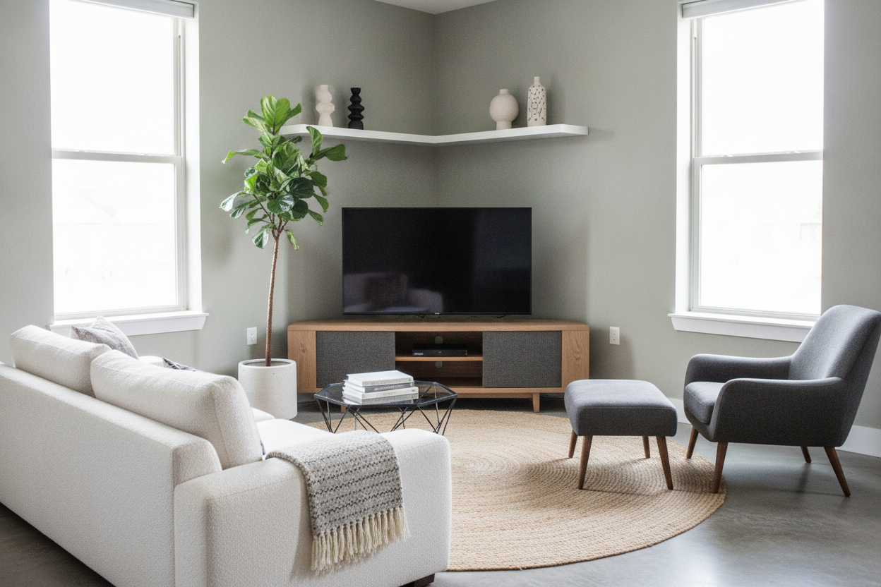 Stop Trying to Center Your TV (Why Corner TV Ideas Actually Work)