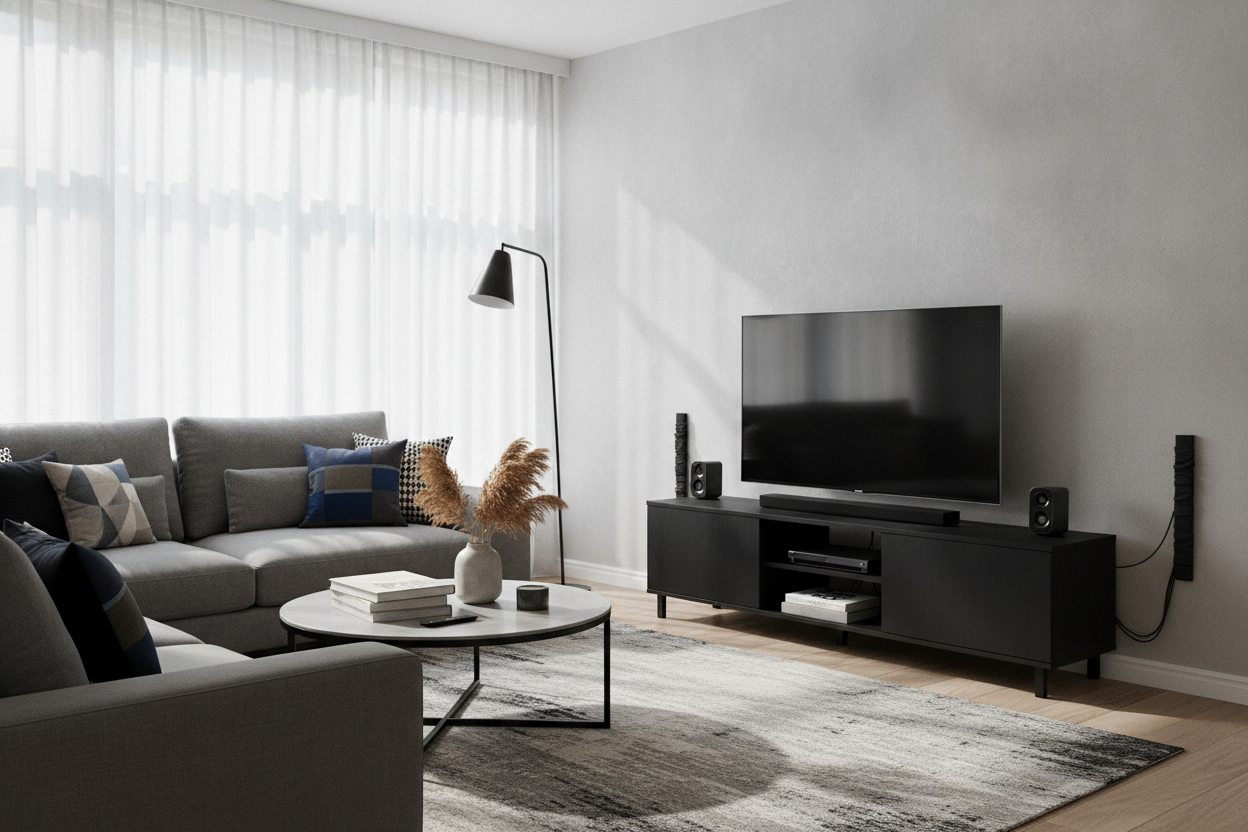 Why a Black TV Stand Walmart Sells Solved My Cord Nightmare