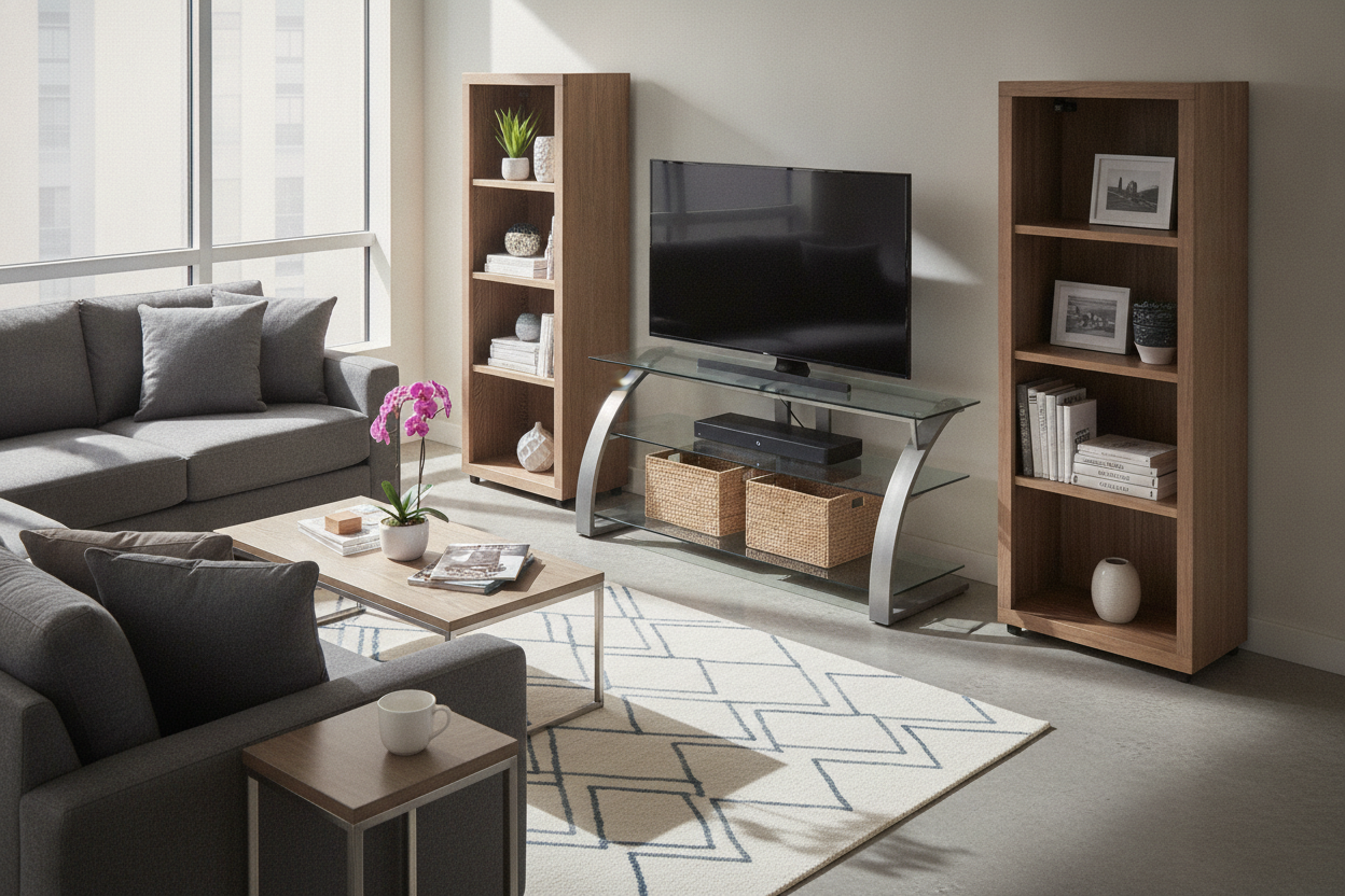 I Swore Off Smudges, But Bought a Costco Glass TV Stand Anyway