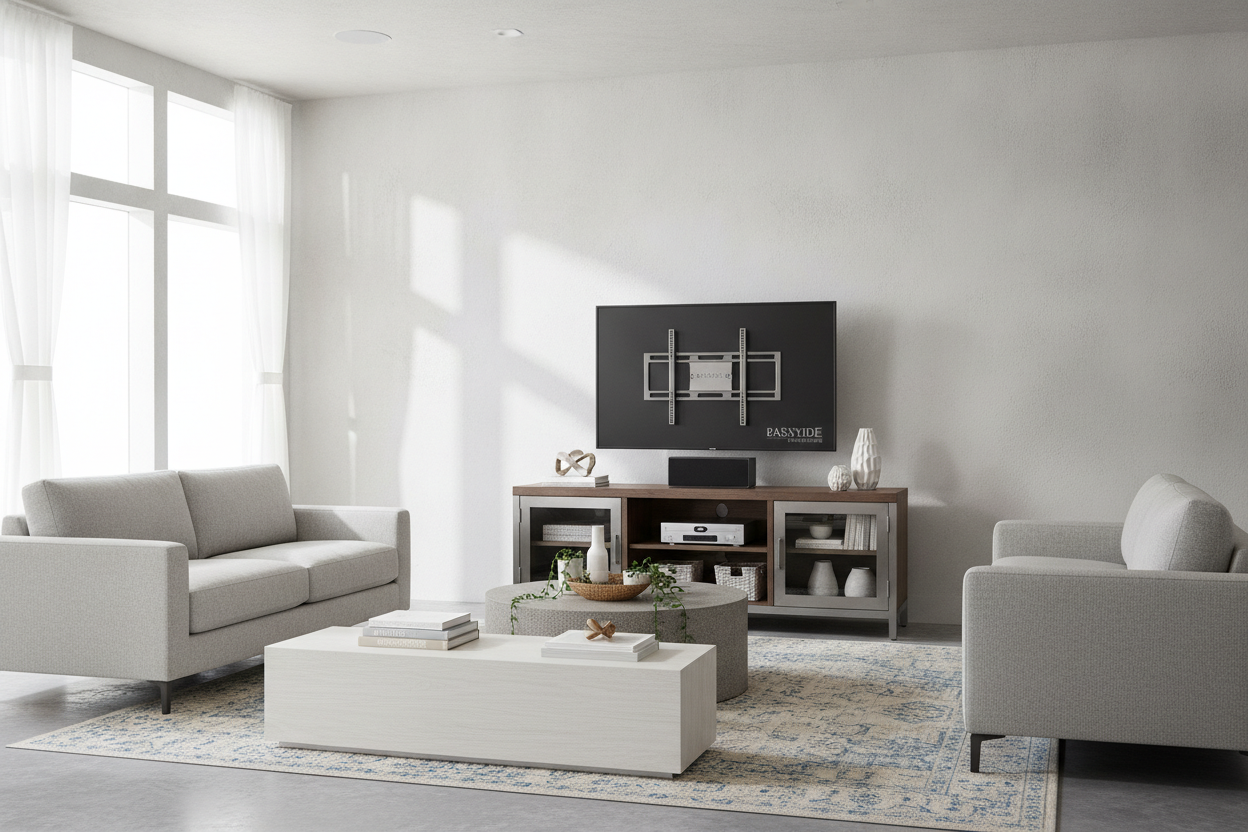 My Plaster Walls Forced Me to Buy a Costco TV Stand With Mount