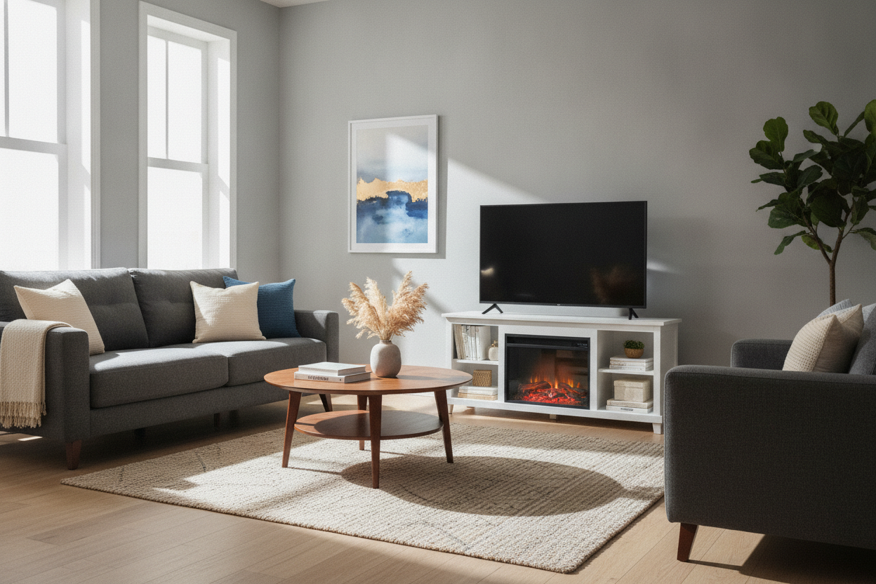 Why I Ditched My Clunky Heater for a Costway Fireplace TV Stand