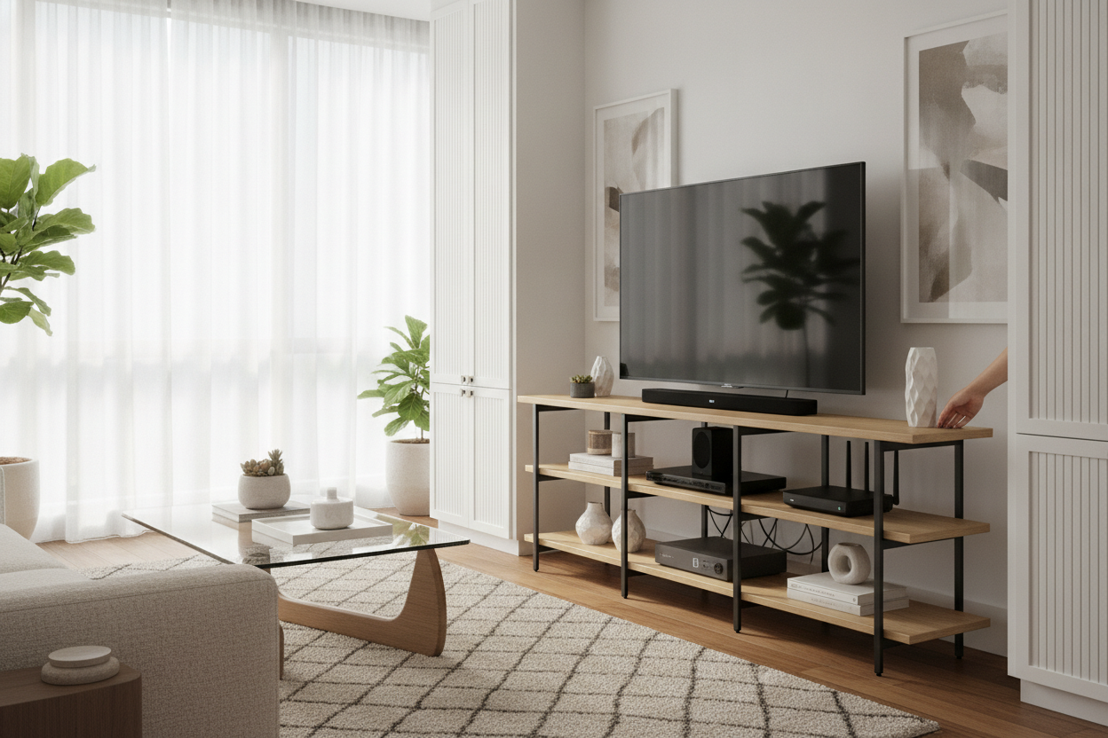 Your Tech Doesn't Fit: Why You Need a TV Stand With Adjustable Shelves