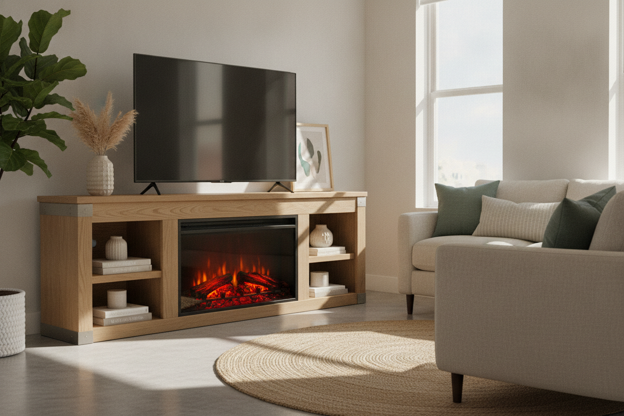 Does a Fake Fireplace TV Stand Have to Look So... Fake?