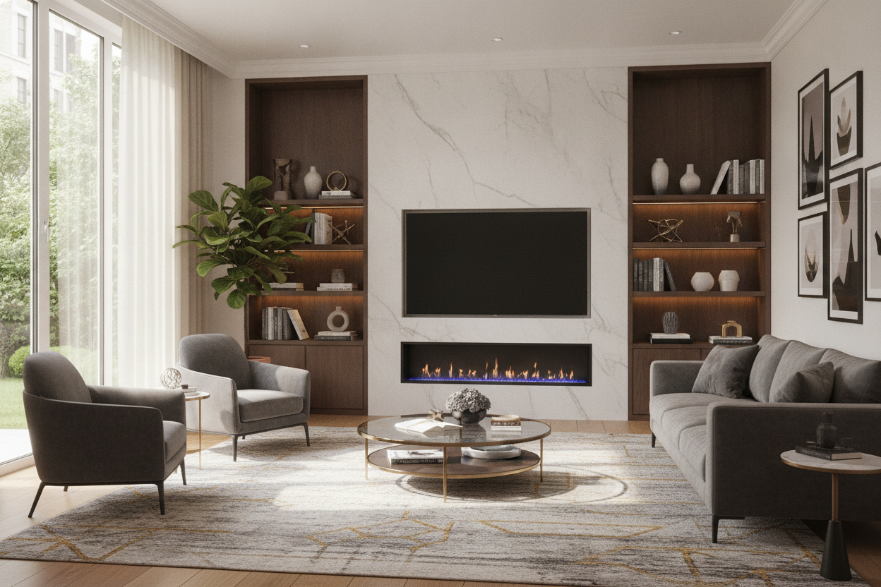 How a Fancy Fireplace TV Stand Completely Saved My Boring Living Room