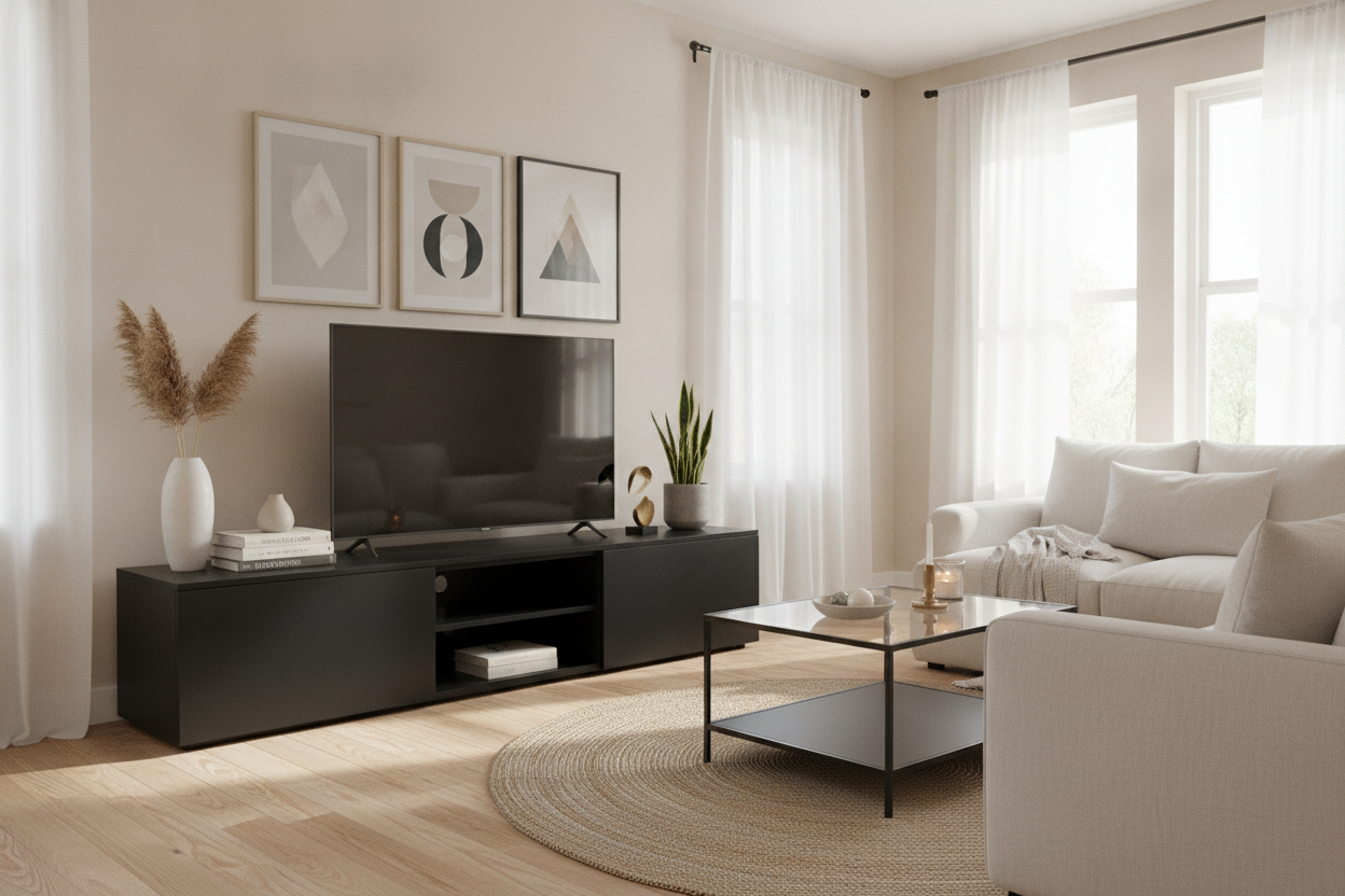 Will a Black TV Stand for 60 Inch TV Look Like a Giant Black Hole?