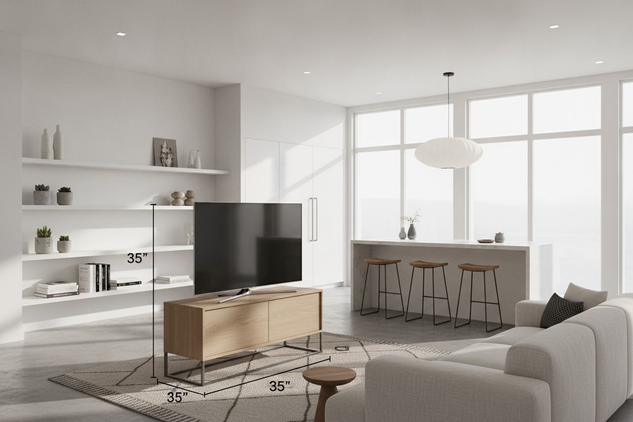 Watching TV From the Kitchen? Get a 35 Inch Height TV Stand