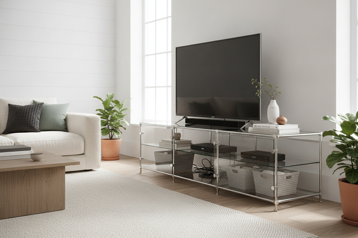 Is Glass for Entertainment Center Doors a Bad Idea for Clutter?